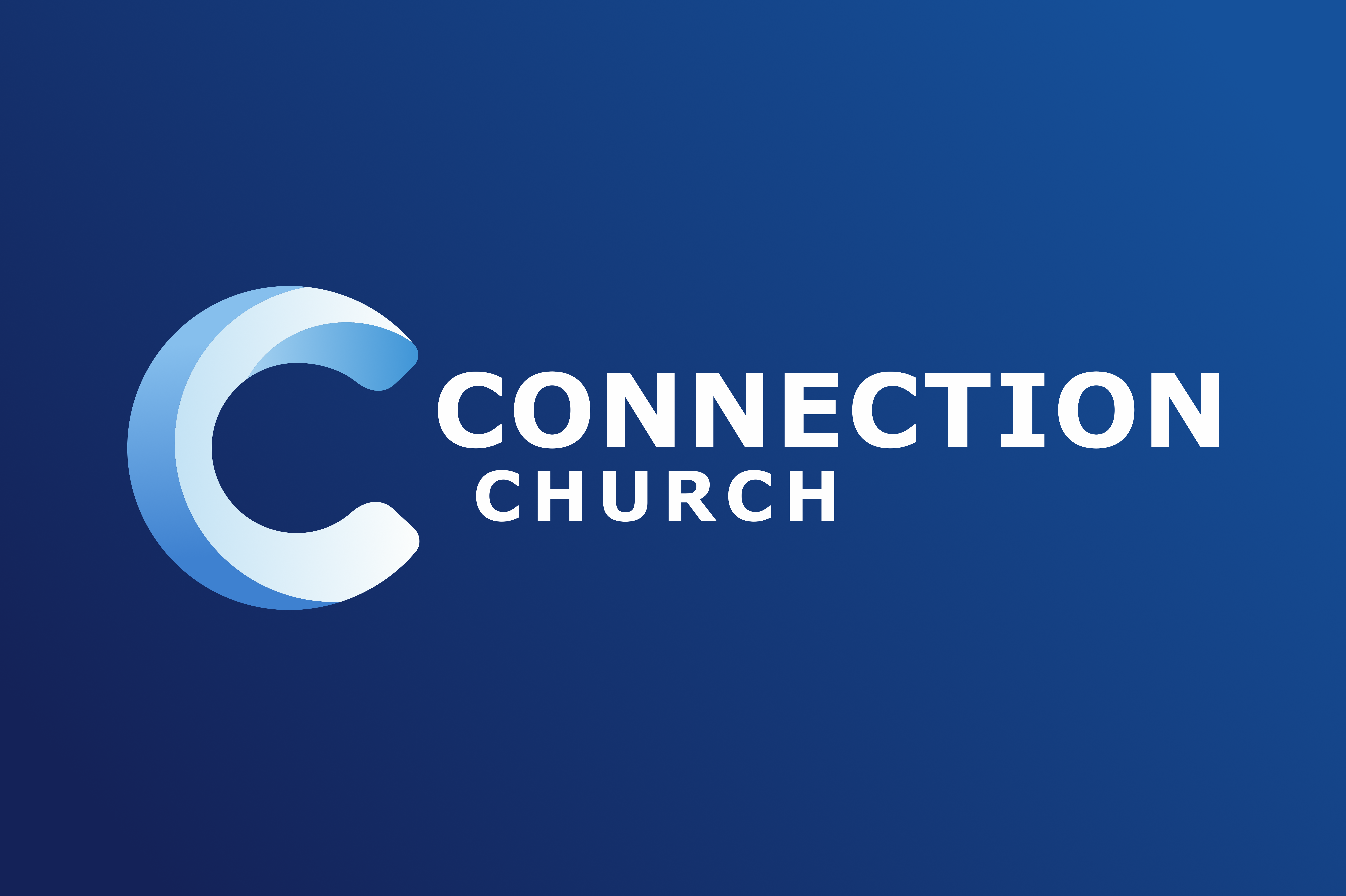 Wide on the deep blue gradient for Connection Church of God